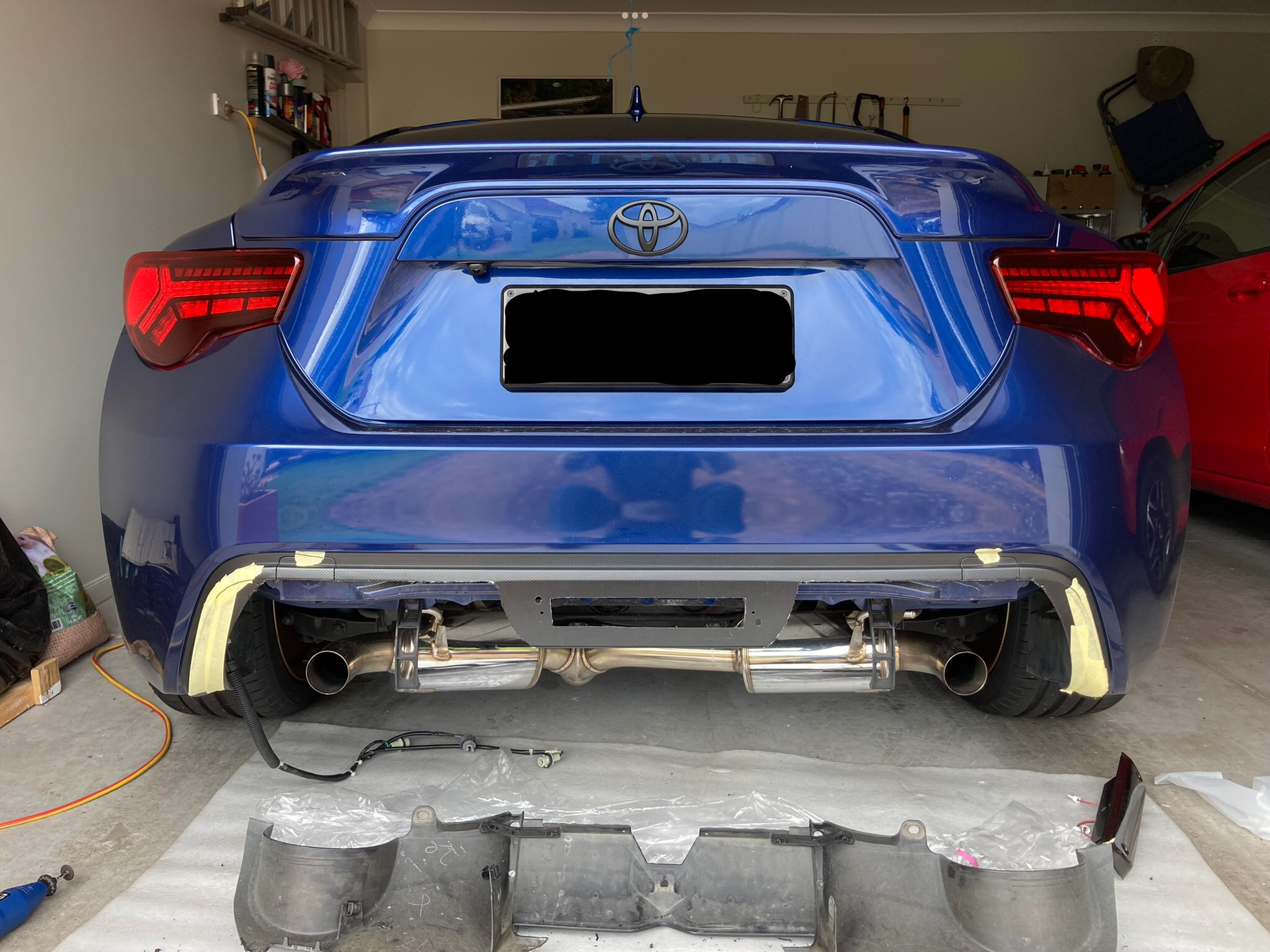 Custom rear diffuser/cut bumper idea. Suits single/twin exit Toyota