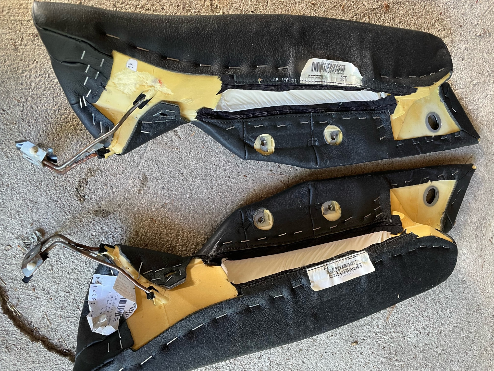 For Sale Rear Seat Side Cushions Black Leather W/Airbag