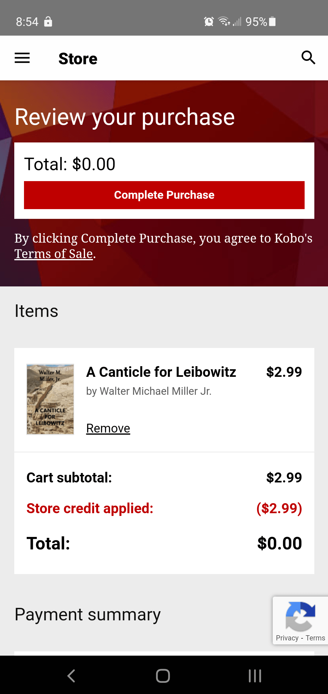 Gift Card Kobo Clara HD r/kobo