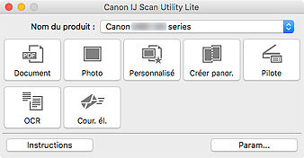 You can easily scan such items simply by clicking the icon you want to choose on the main screen of the ij scan utility lite. Canon : Manuels Inkjet : IJ Scan Utility Lite : Démarrage ...