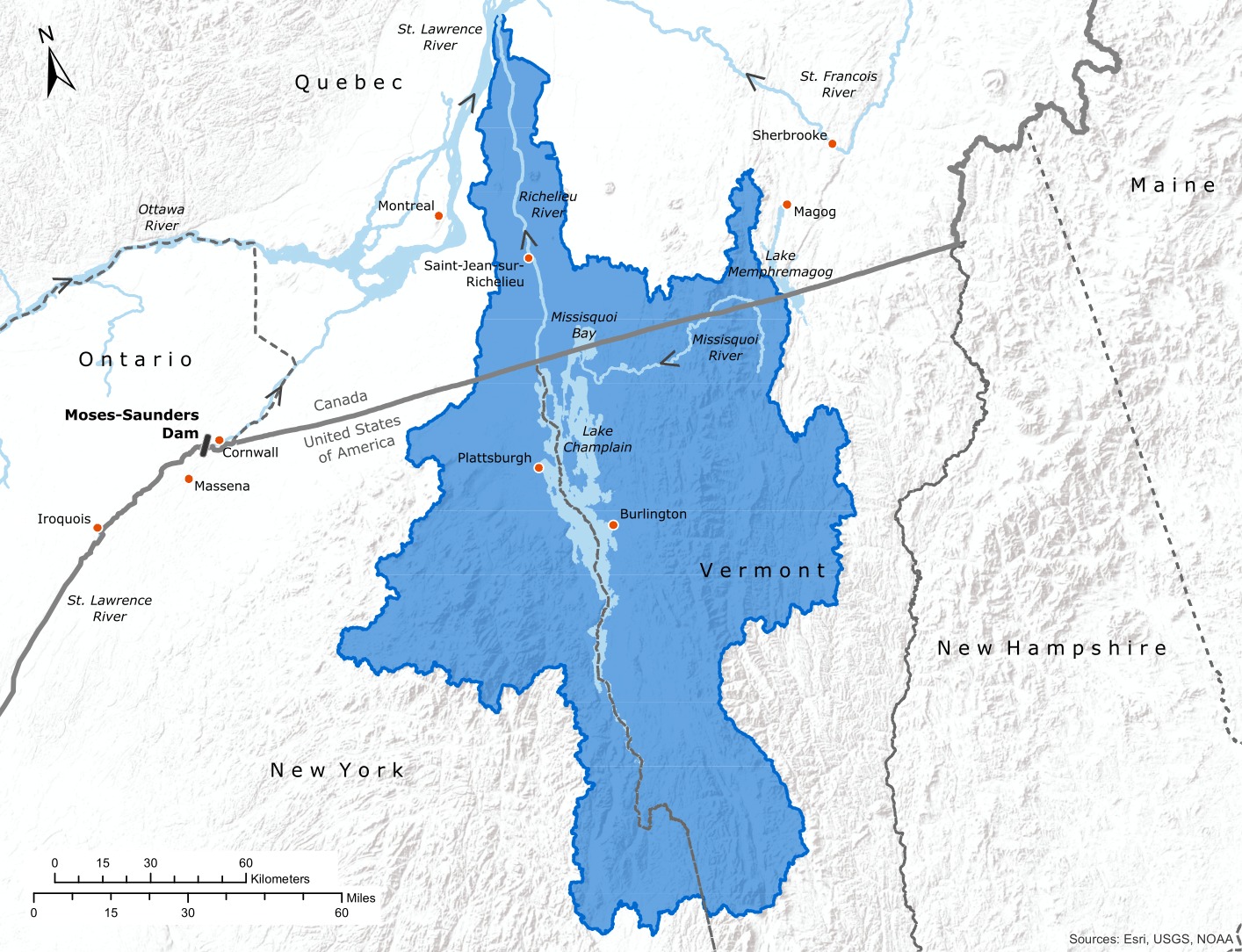 Lake Champlain Map