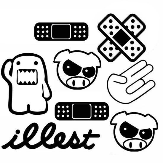 JDM Scratch CrossX BandAid Angry Rally Pig Evil King iLLest Shocker