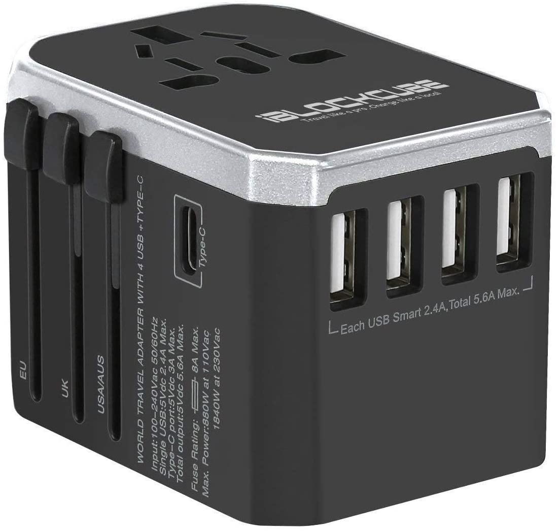 Universal Travel Power Adapter with USB International