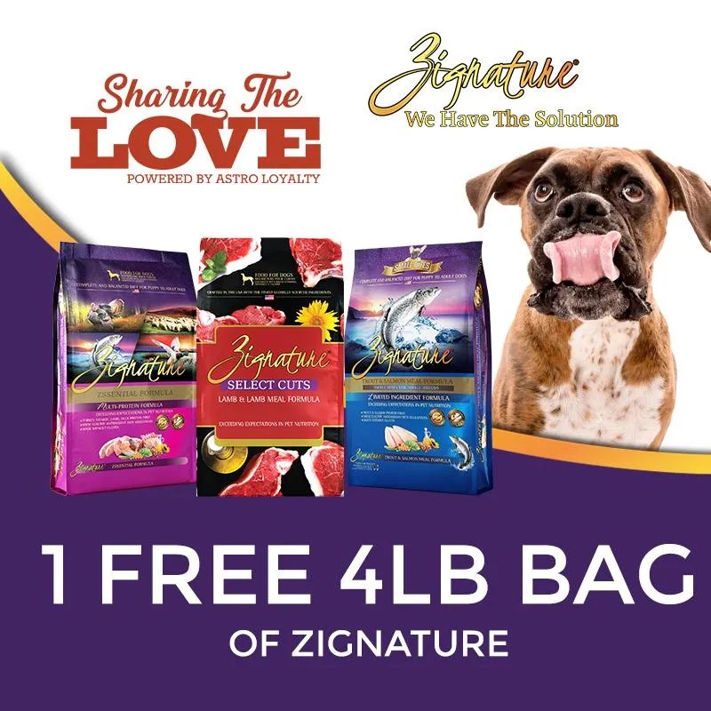 Zignature Adoption Dog FREE Kibble Program Houston, Texas
