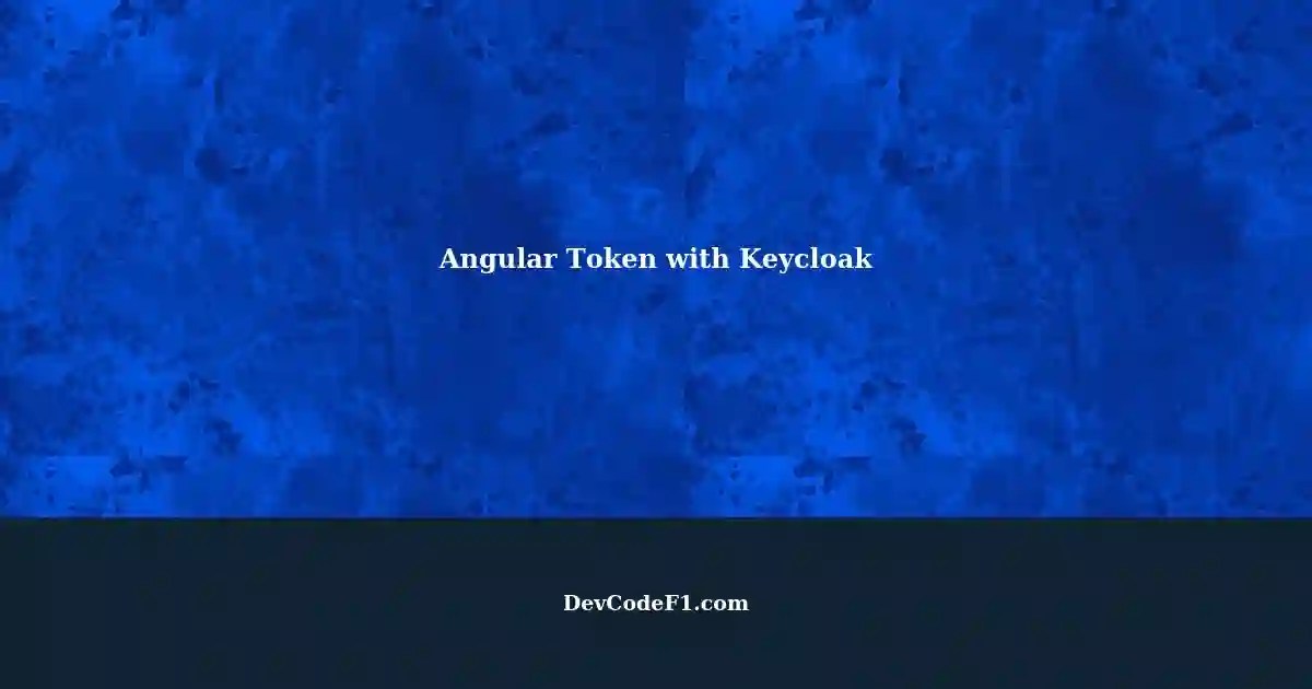 Generating Token using Keycloak with Angular without Installing JSLibrary