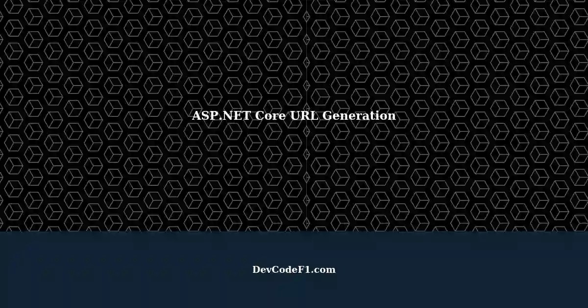 Generate URL in Core given URL path route values