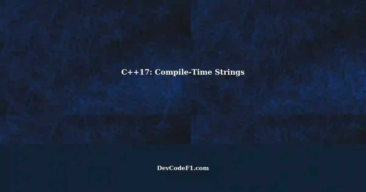 C++17 CompileTime Strings with Char Parameter Pack and UserDefined