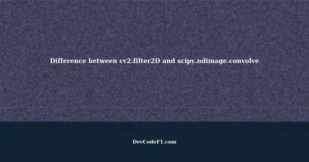 Understanding the Difference cv2.filter2D vs. scipy.ndimage.convolve with Laplacian Filter