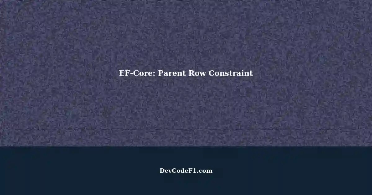 EFCore Prevent Delete or Update of Parent Row with Foreign Key Constraint Fails