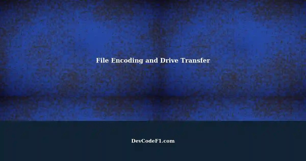 Understanding File Encoding when Transferring Files to Another Drive