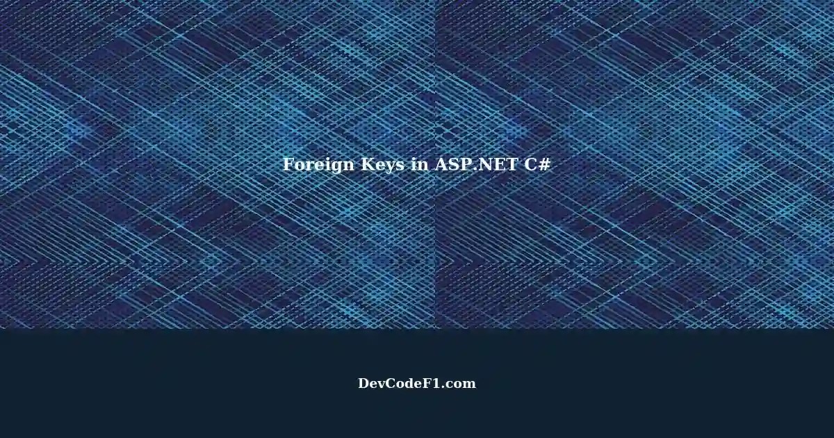 Creating Foreign Keys in using C
