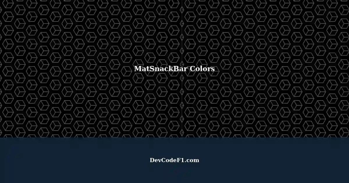 Customizing MatSnackBar Colors with Classes