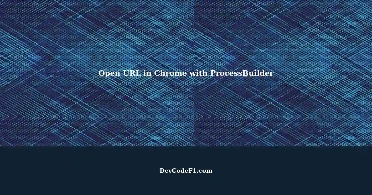 Using ProcessBuilder in Java Spring Boot to Open a URL in Google Chrome