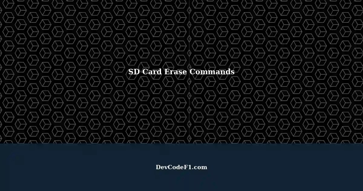 Erase Commands on SD Cards Differences and Use Cases