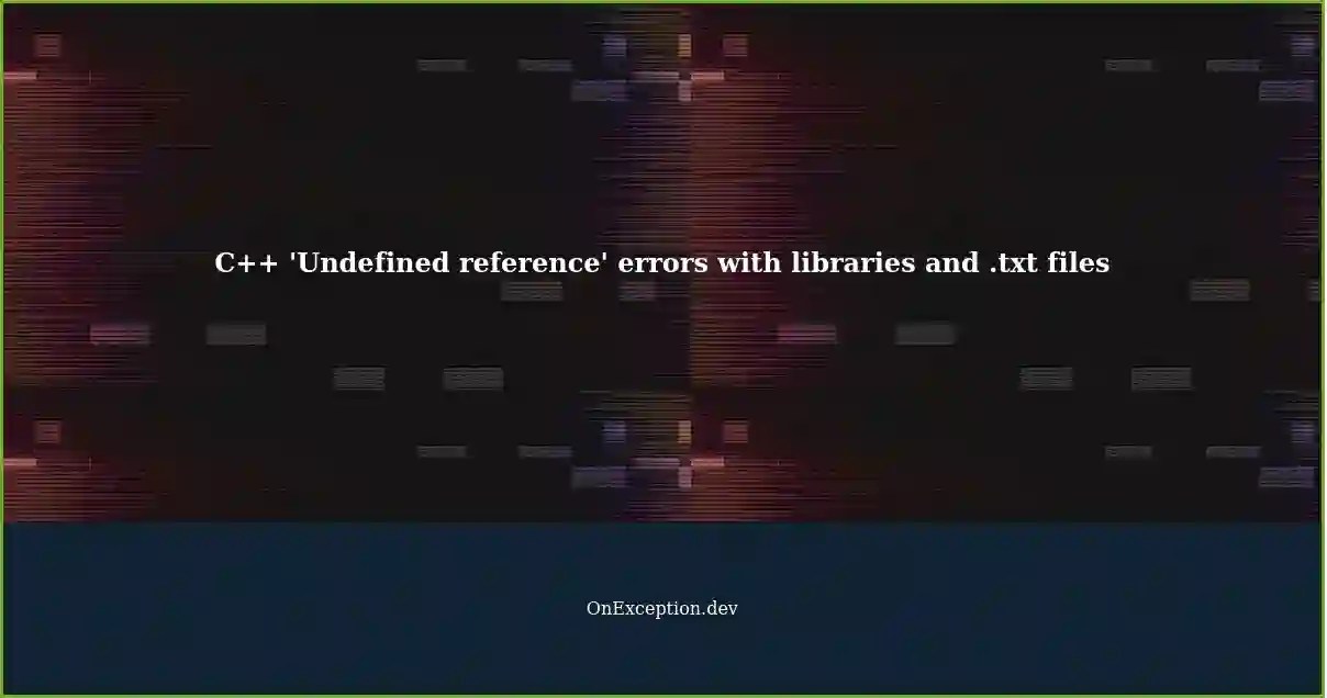 Resolving 'Undefined reference' errors in C++ Handling Library Charges