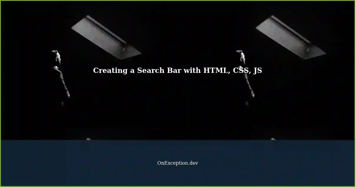 Creating a Basic Search Bar with HTML, CSS, and JavaScript A StepbyStep Guide