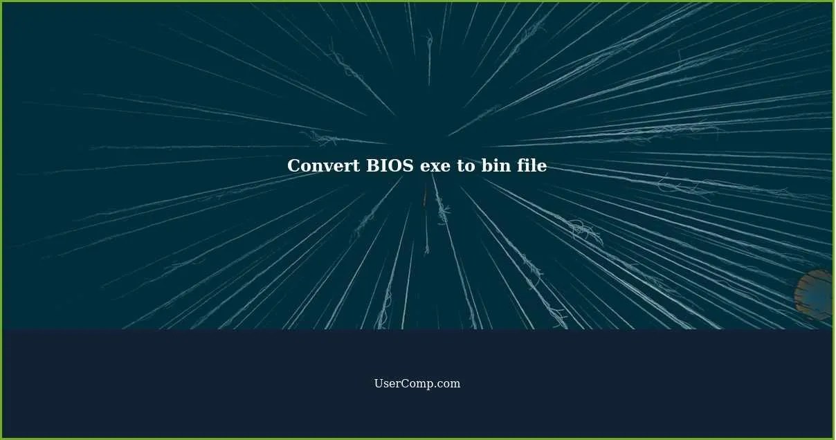 Convert BIOS exe to bin file StepbyStep Guide