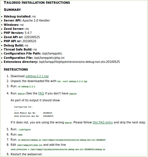 Linux Mint + XAMPP + How To Install Xdebug Extension For PHP 7PHP