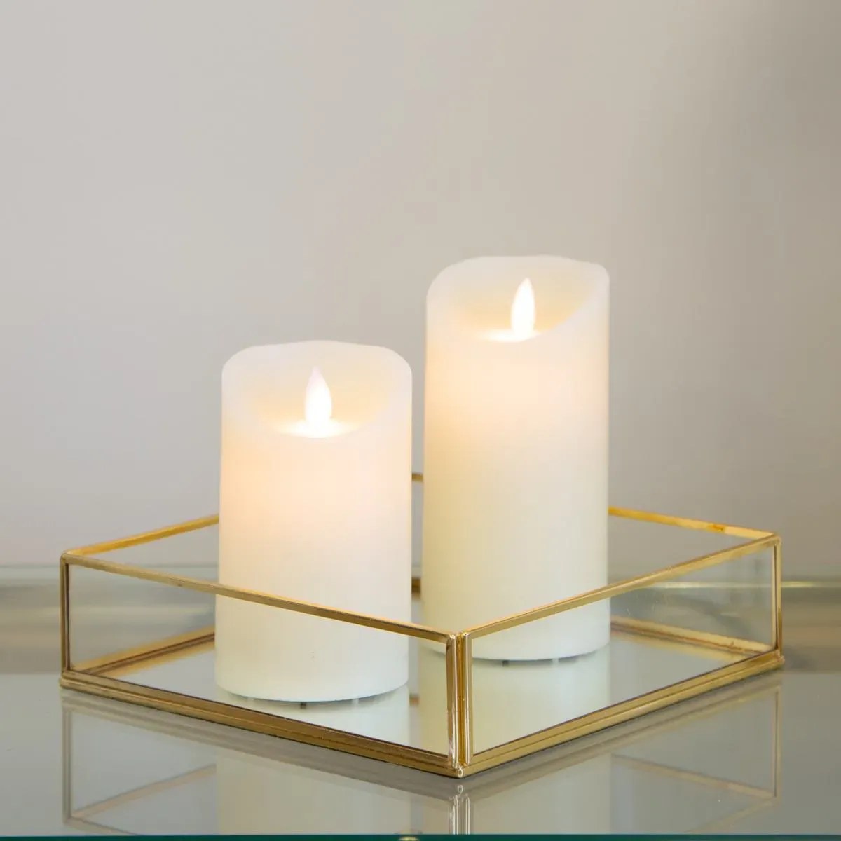 Square Gold Mirror Tray My True Home