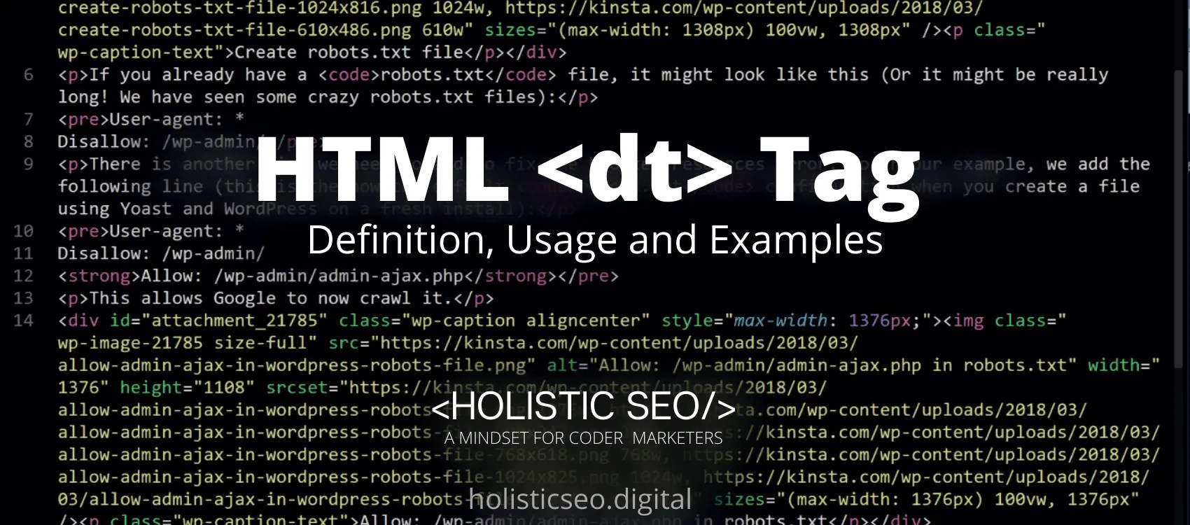 HTML Tag Definition, Usage and Examples Holistic SEO