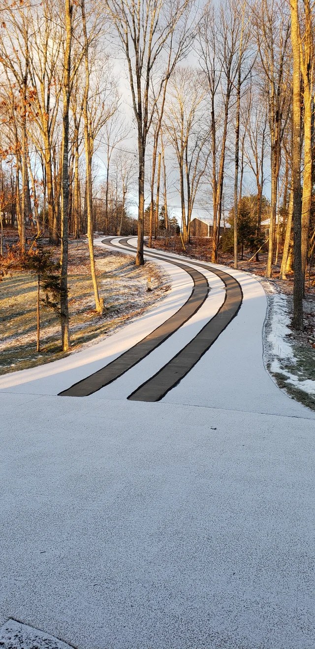 Retrofitted Asphalt Driveway with Concrete and Snow Melt System
