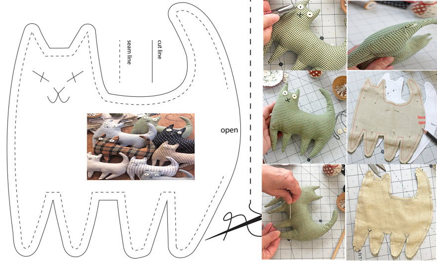 13+ Cat Sewing Patterns - Ikapattern.com