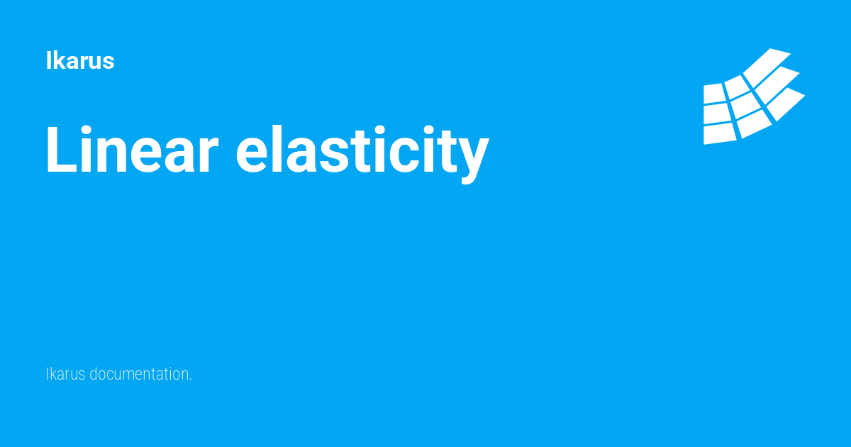 Linear elasticity Ikarus