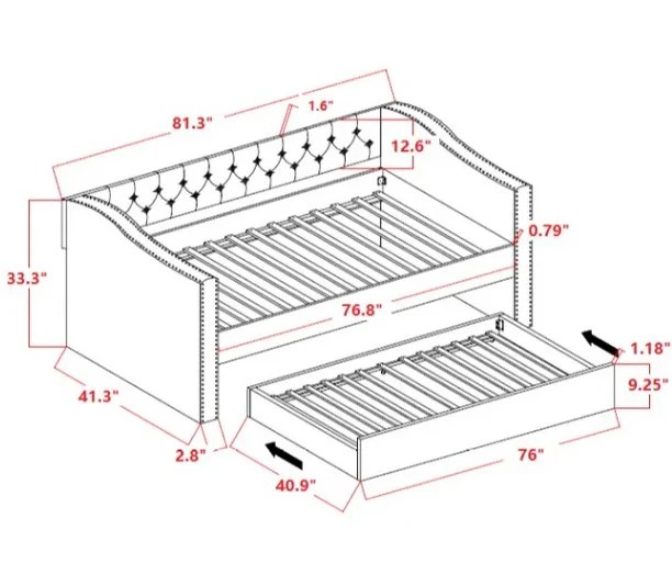 Twin Daybed and Trundle For Sale The Flannery IKASA Furniture & Mattress