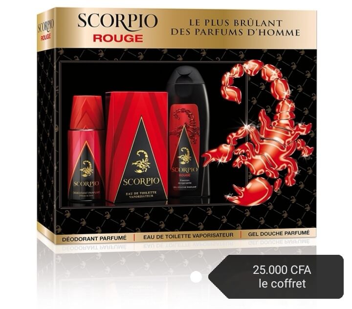 SCORPIO Coffret 3 produits Rouge Eau de toilette flacon