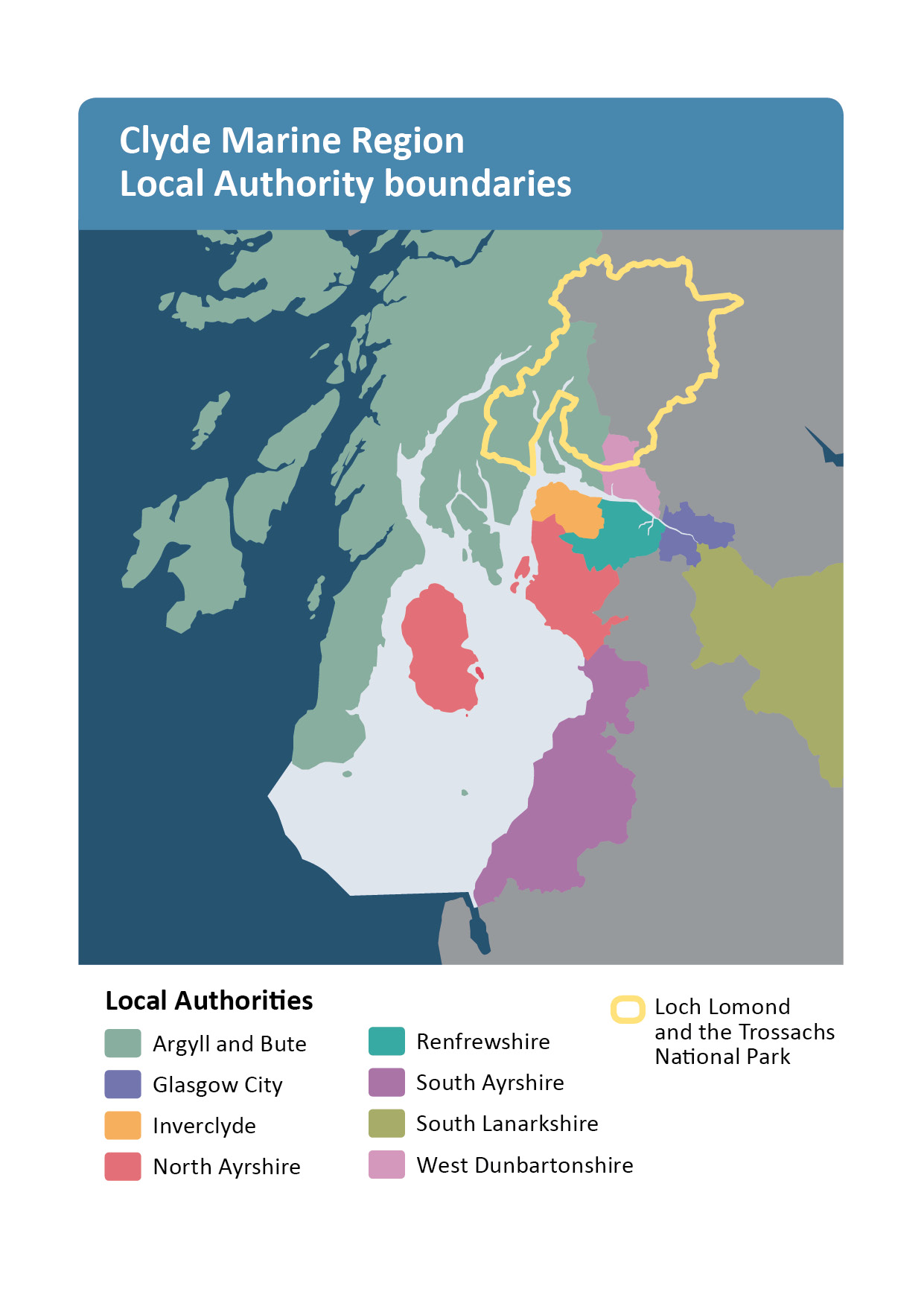 Clyde Marine Region map Ian Kirkwood design