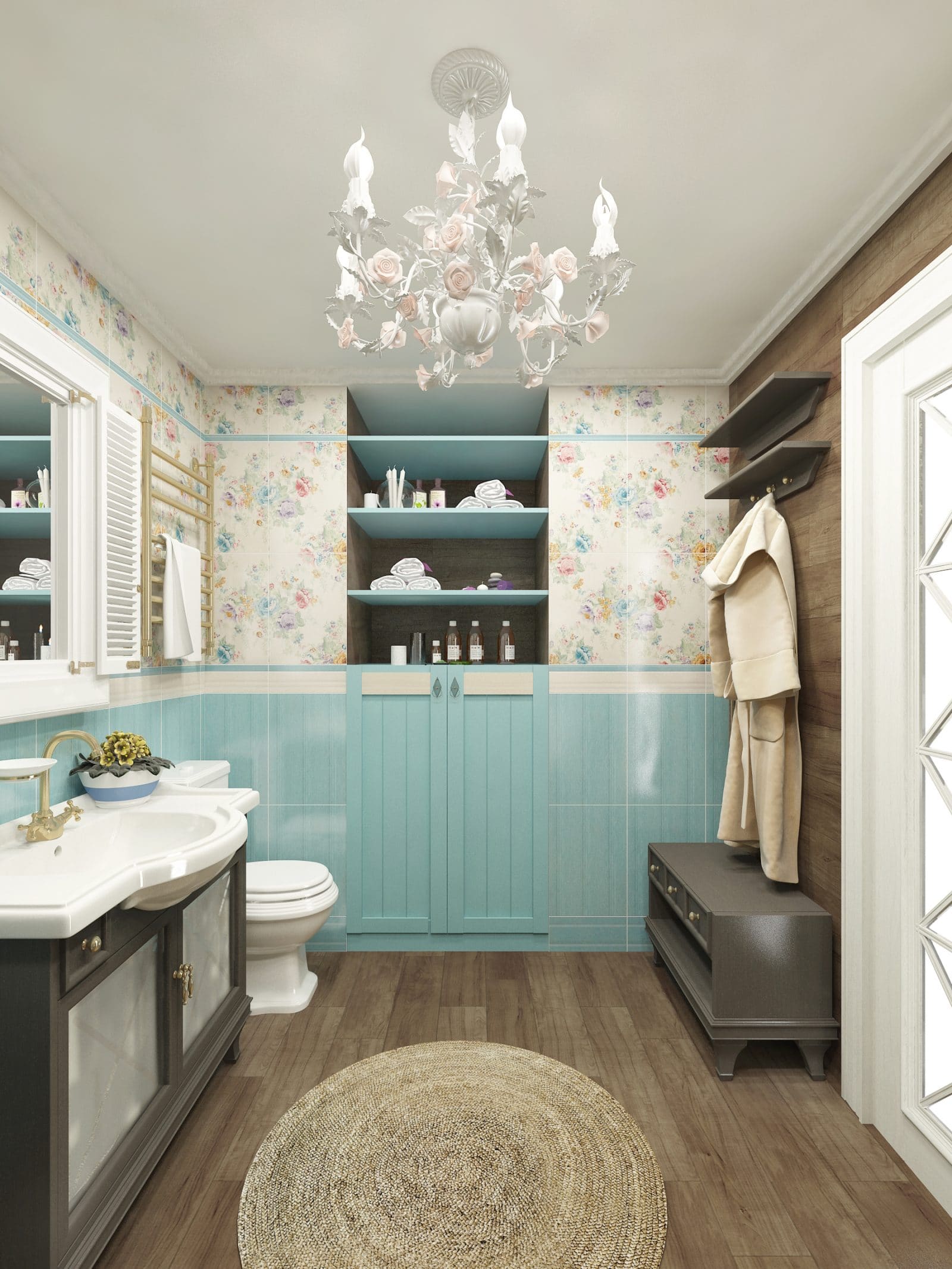 Ванная комната стиль прованс Ванная комната в стиле