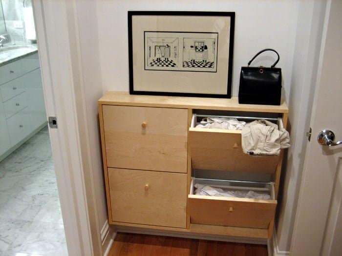 a neat and slim laundry hamper IKEA Hackers