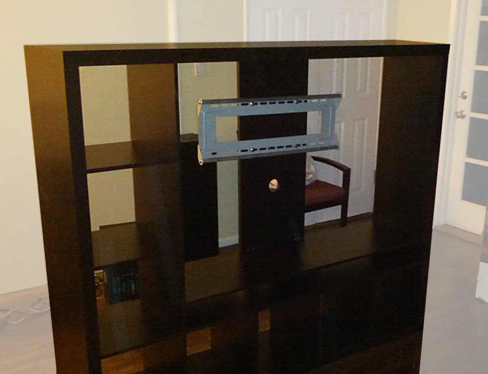 Tv Storage Unit With Integrated Reinforced Television Mount - Ikea Hackers