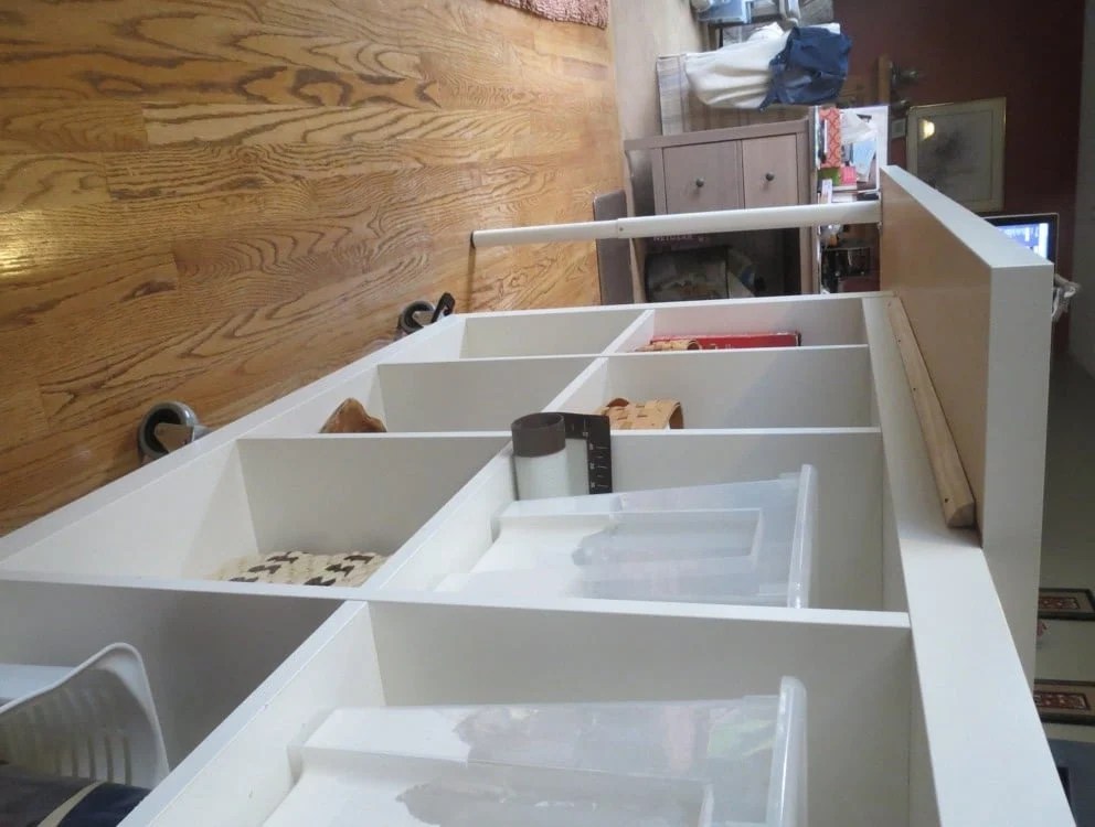 Extendable Kitchen Island using Expedit and Linmon IKEA Hackers