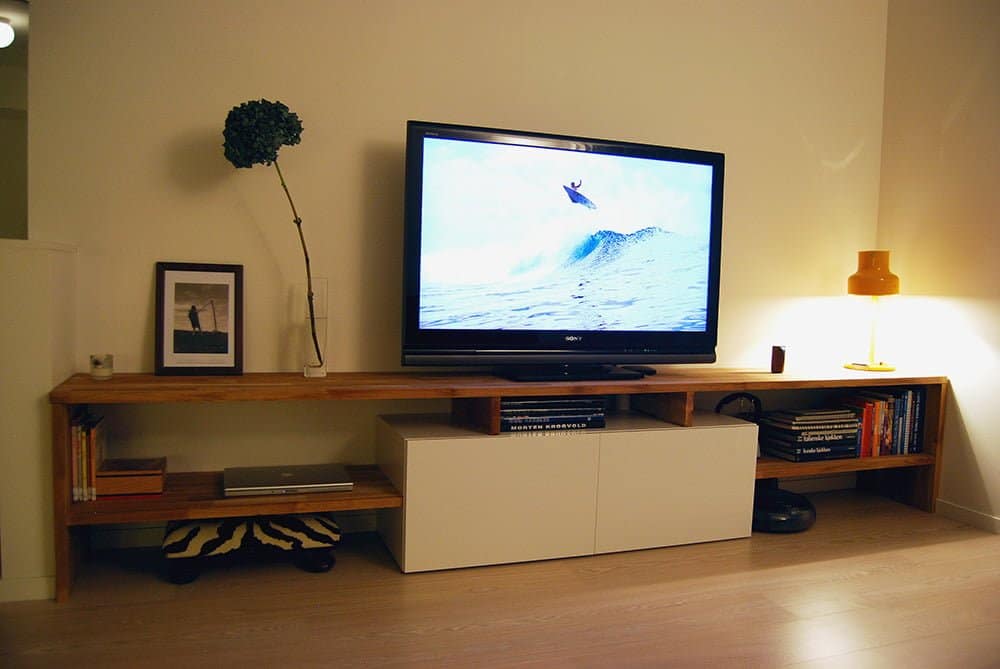 Made to measure Bestå and oak TV bench IKEA Hackers
