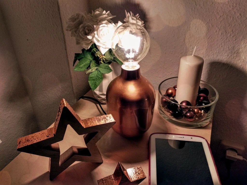 Turn a Vase into a copper bedside lamp IKEA Hackers