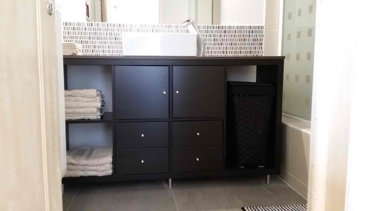 KALLAX bathroom vanity for small bathroom