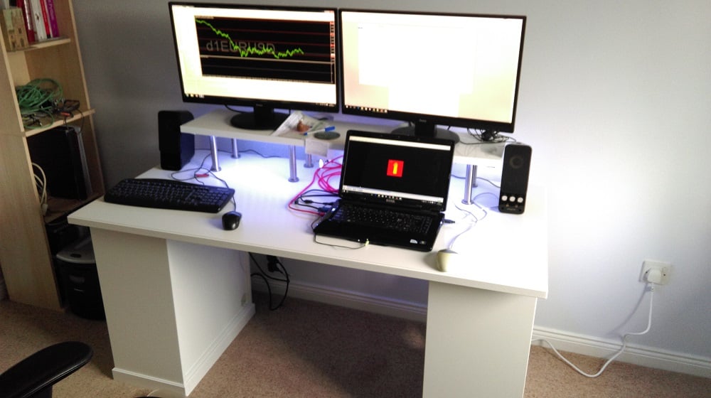 Computer Workstation Hack with Klimpen + Ekby IKEA Hackers