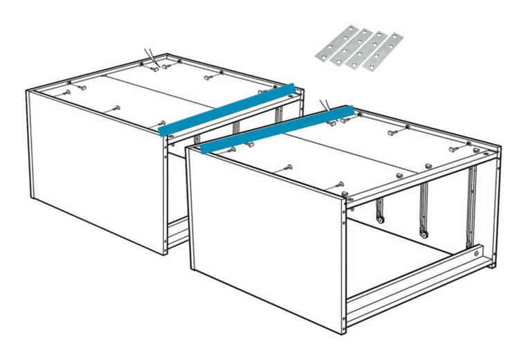 Can I stack and connect two ASKVOLL 3drawer chests? IKEA Hackers