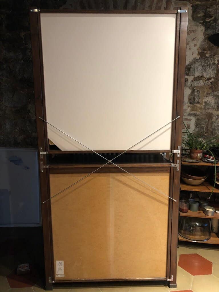 Art desk with storage for tiny studio space IKEA Hackers