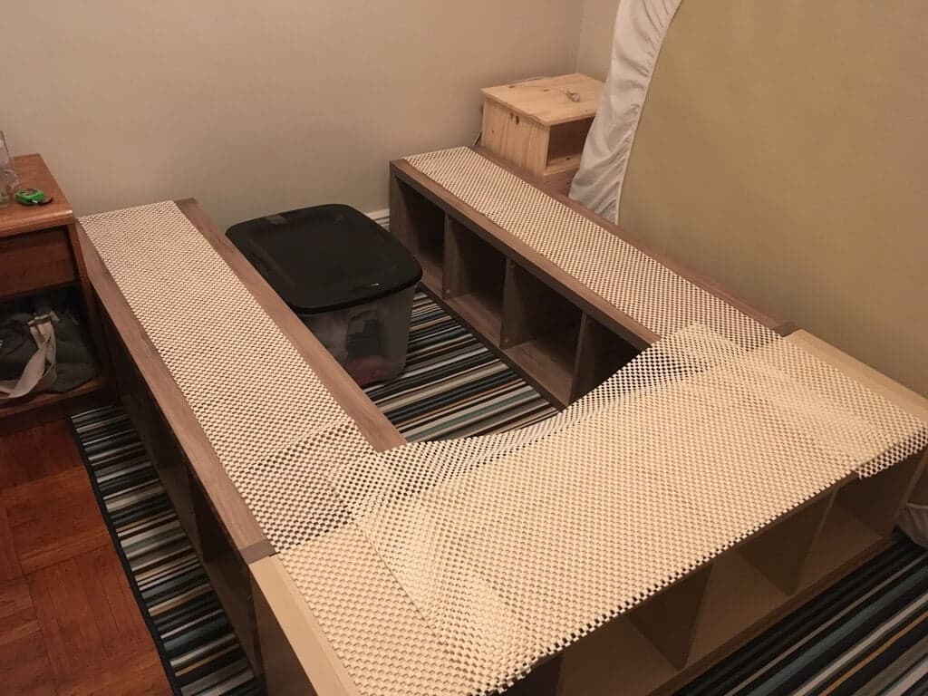 Full size bed frame with storage hack no tools required! IKEA Hackers