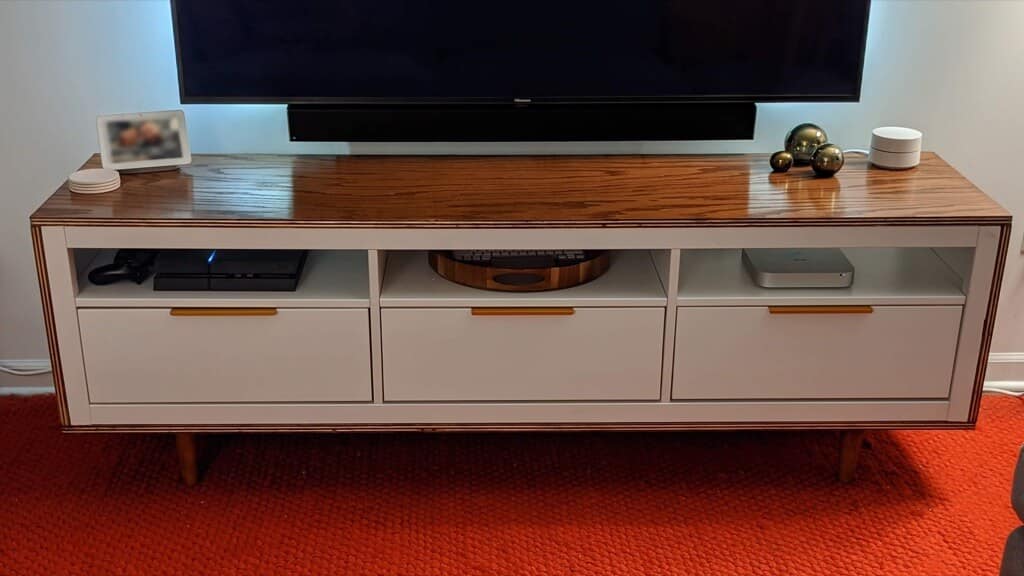 First timer hacker turns HEMNES into MCM Media Console IKEA Hackers