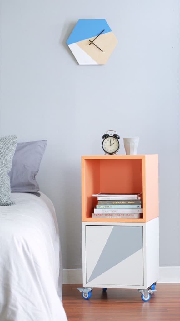 4 creative ways to use the EKET cube as a bedroom nightstand
