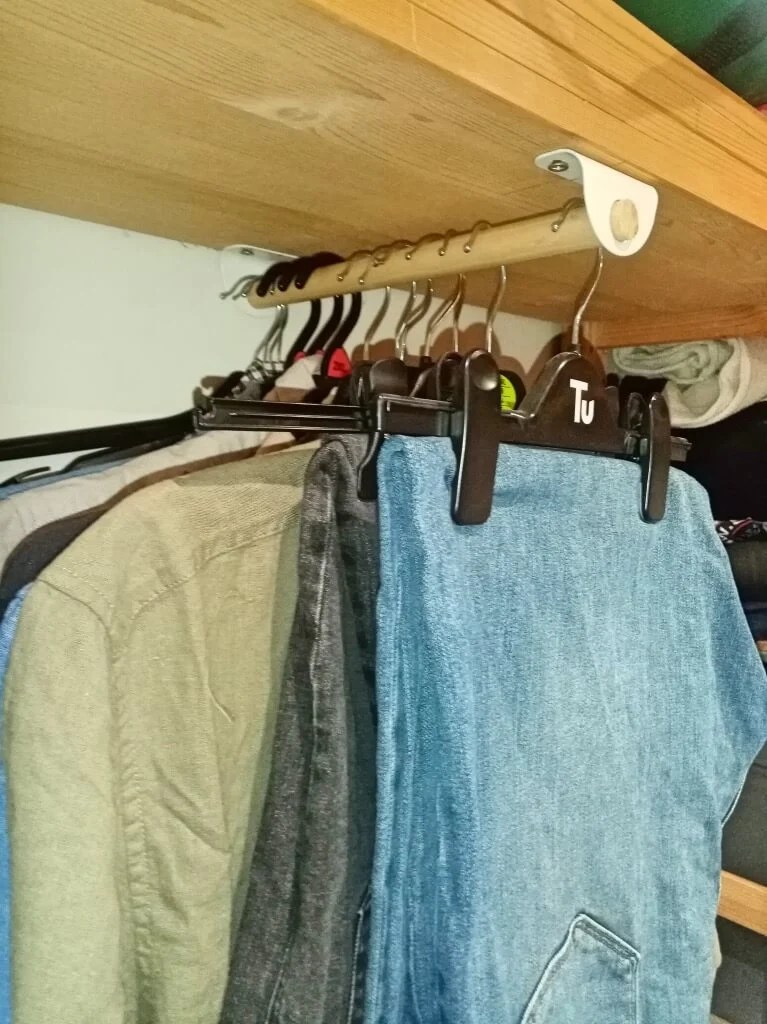 IVAR front facing clothes rail for narrow spaces IKEA Hackers