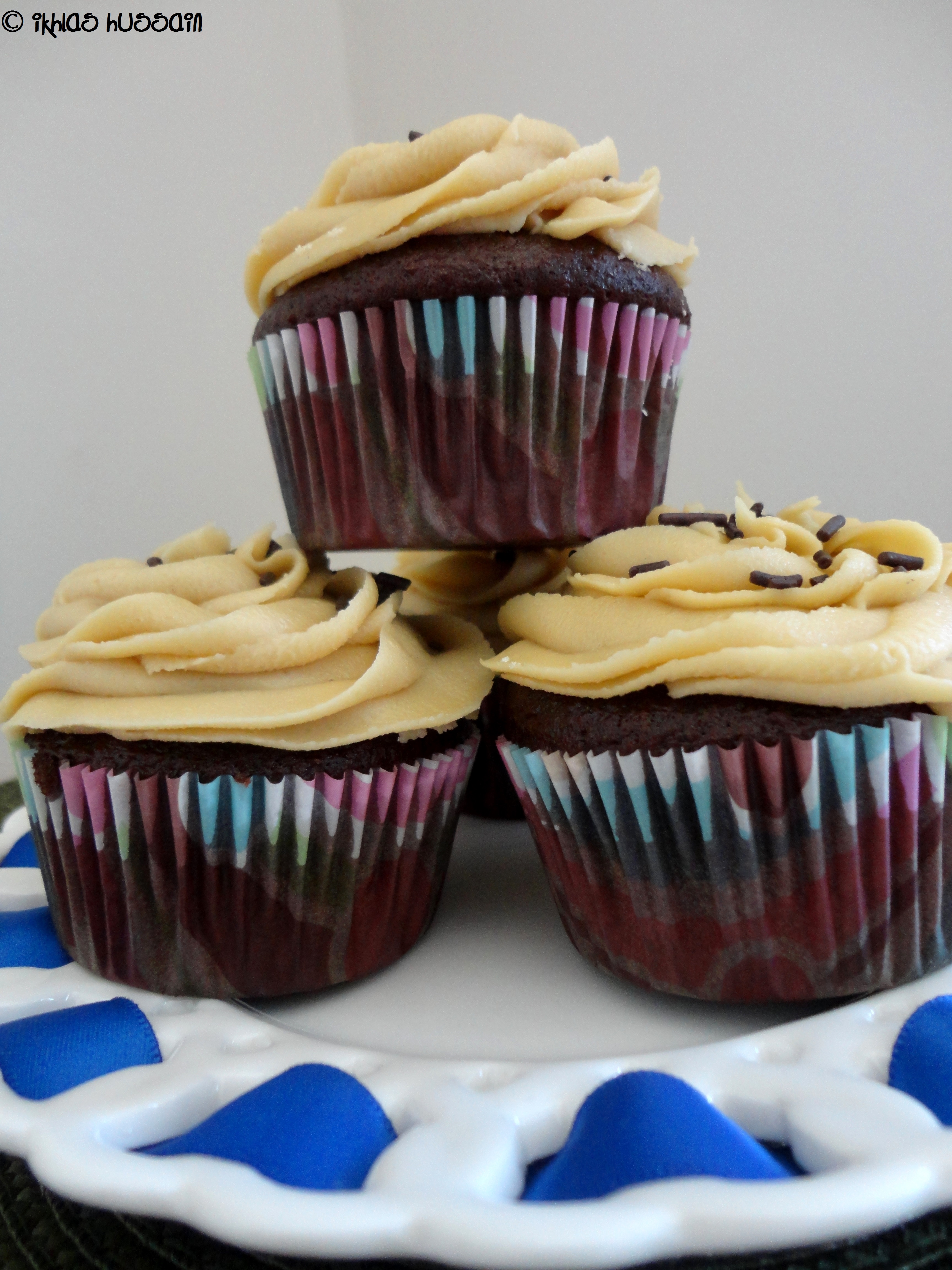 Chocolate Buttermilk Cupcakes with Salted Caramel Frosting The