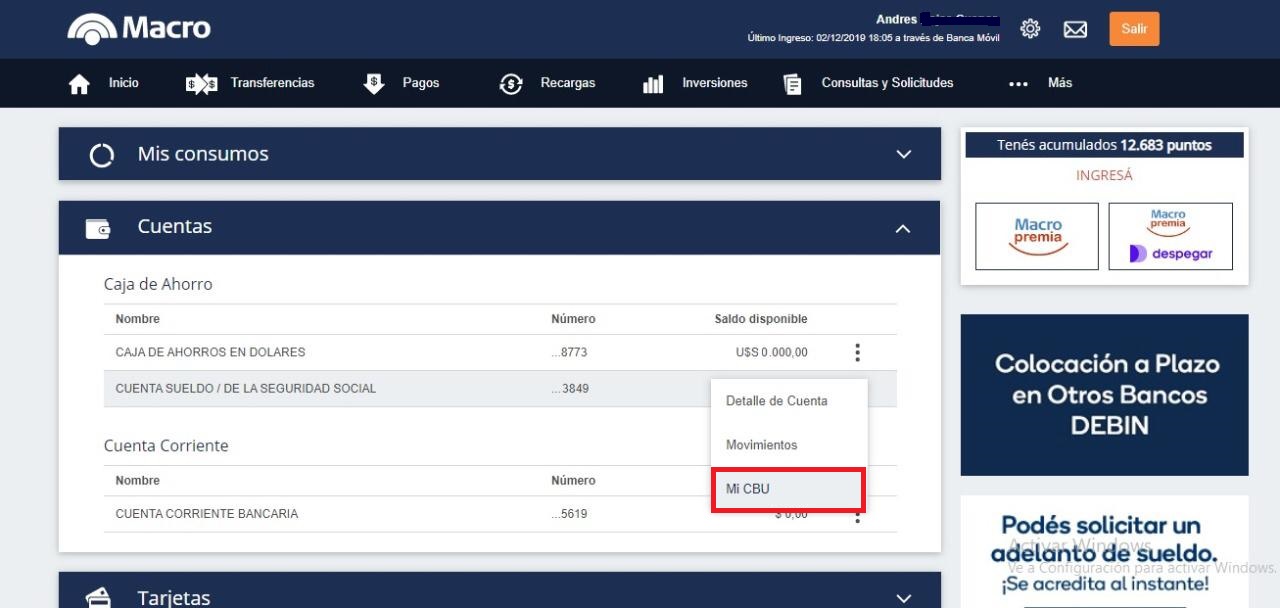 CBU y Alias ¿Qué son y cómo saberlos online o por cajero? »