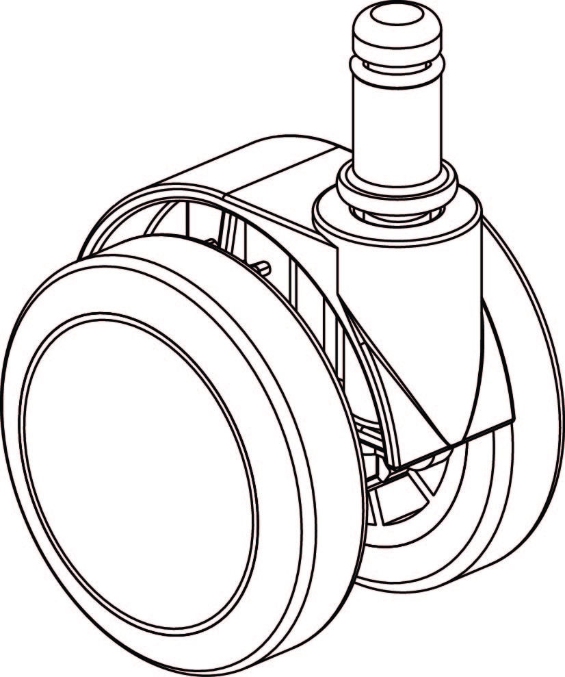IKEA 10091724 (4x) Castor Twin IKEA Replacement Part