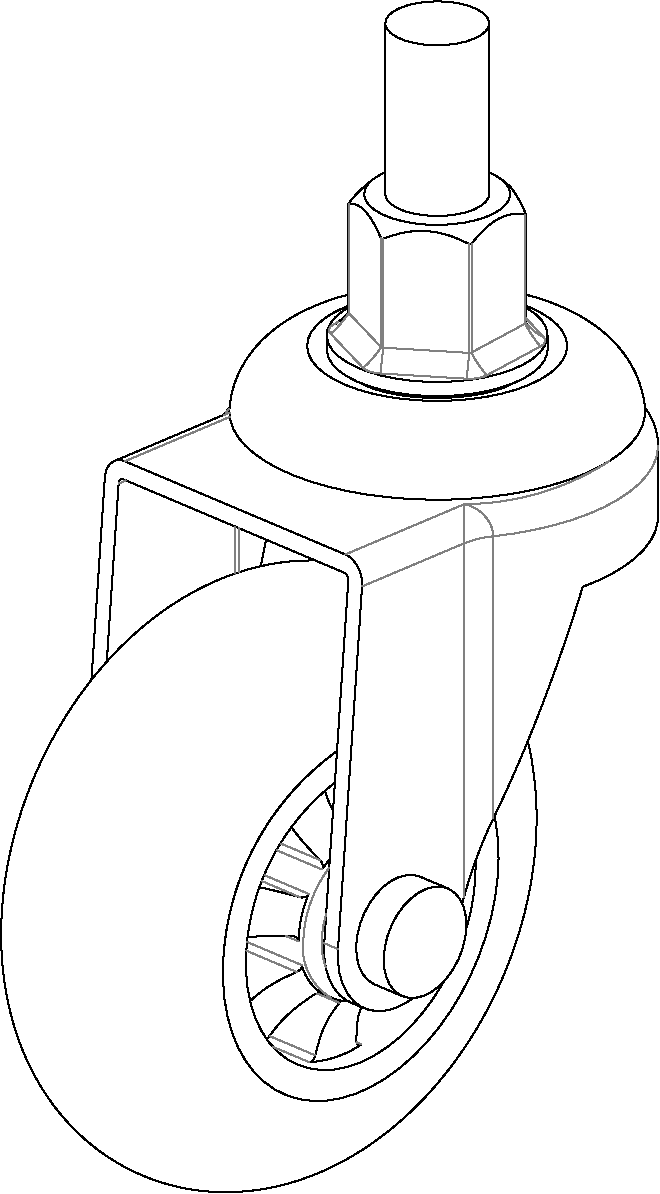 IKEA 109740 (4x) Castor Swivel IKEA Replacement Part