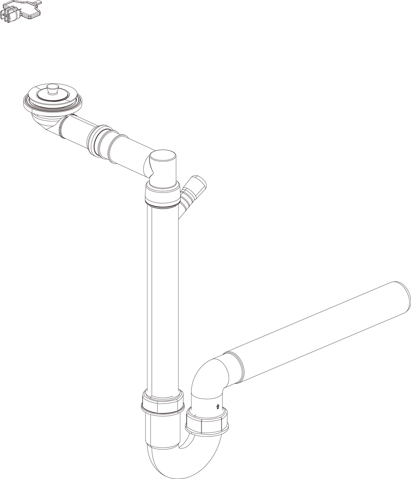 IKEA 121537 (1x) Rinnen Without Overflow IKEA Replacement Part