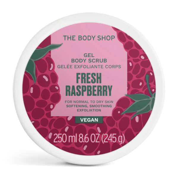 The Body Shop Fresh Raspberry Gel Body Scrub 250ml Ikran's Cosmetics
